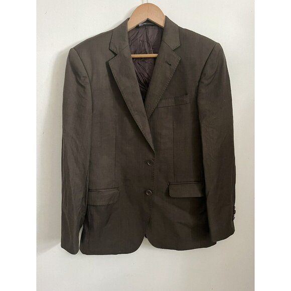Zignone Men’s Suit Jacket Olive Made In Italy.  Size 38R - Picture 5 of 10